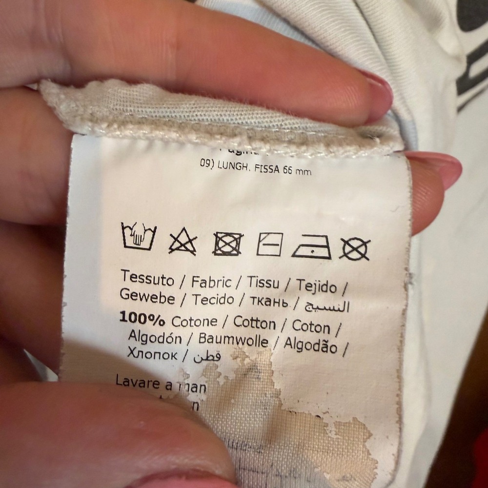 Moschino Couture Is An Attitude Graphic White Distressed Tee XXS Made in Italy - Picture 4 of 14